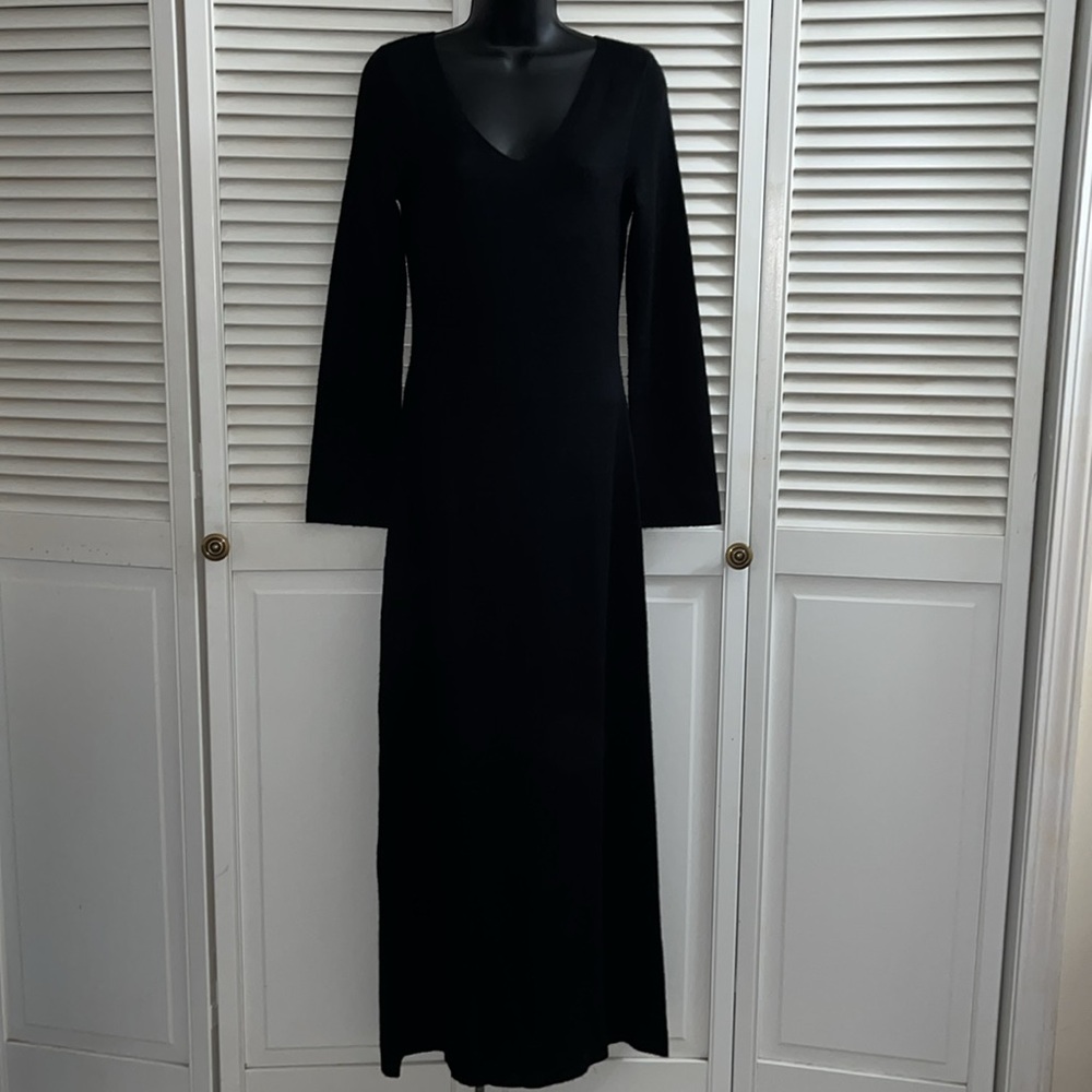 NWOT Peruvian Connection Pima cotton alpaca silk v-neck maxi dress - Picture 9 of 9